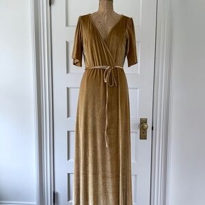 Baltic Born ‘’Meghan’’ Velvet Maxi Wrap Dress - Size Large